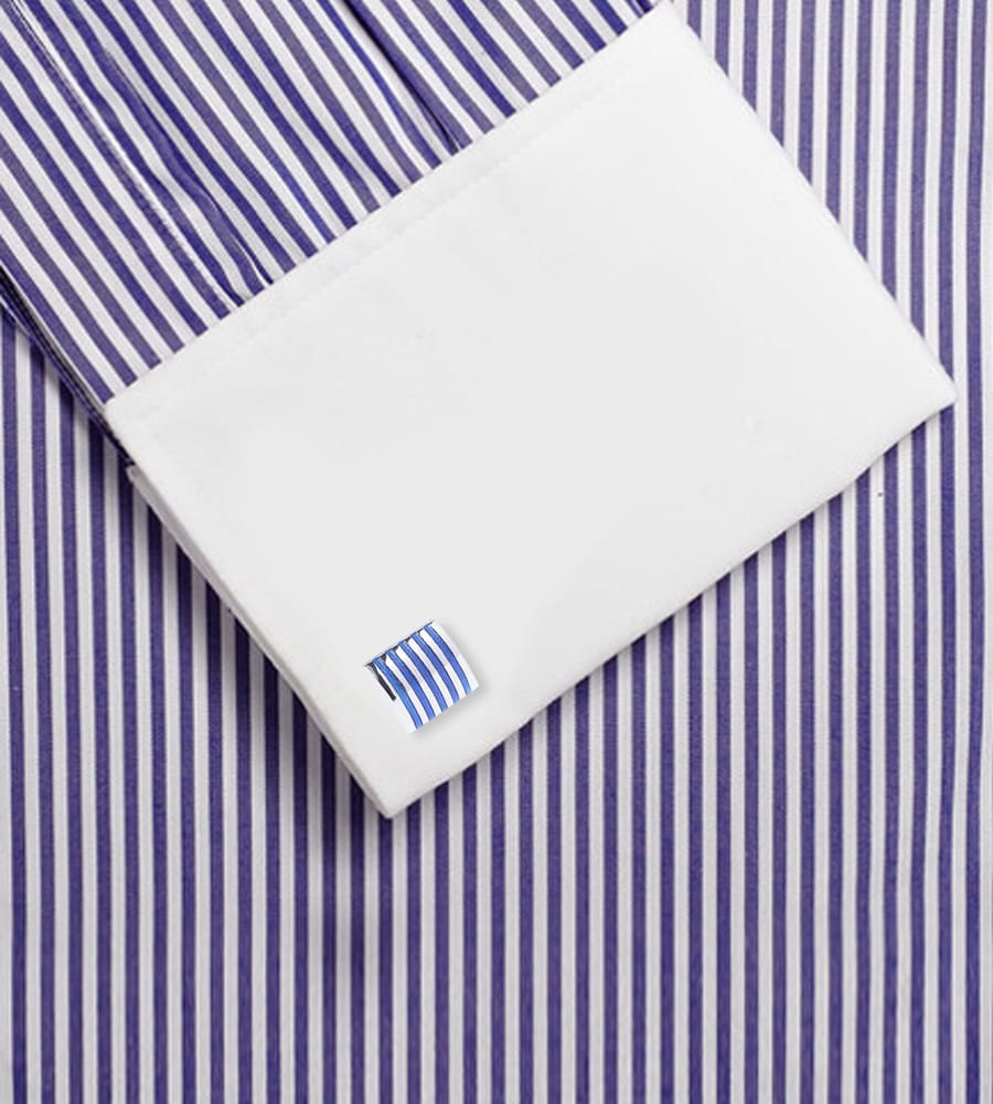 YouBella Jewellery Latest Stylish Elegant Silver Blue Formal Cuff Links Cufflinks Set for Men